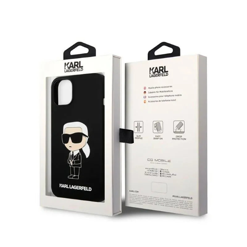 Karl Lagerfeld Silicone NFT Ikonik – Dėklas skirtas iPhone 14 Plus (juodas)