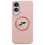 Karl Lagerfeld Silicone Double Heads And Circle MagSafe – dėklas Samsung Galaxy S25 Edge (rožinis)