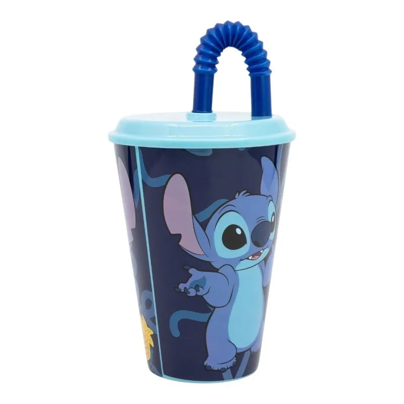 Disney Stitch – „Palms Collection“ gertuvė su šiaudeliu, 430 ml