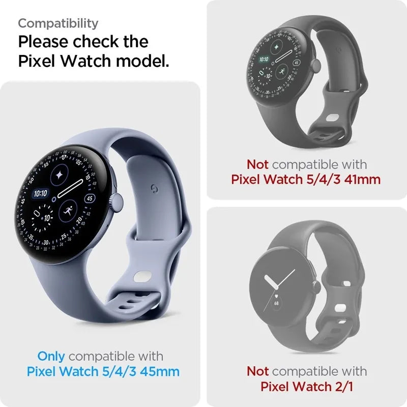 Spigen Elite Shield EZ Fit 2-Pack – hidrogelio plėvelė Google Pixel Watch 3 / 4 / 5 45mm (2 vnt.)