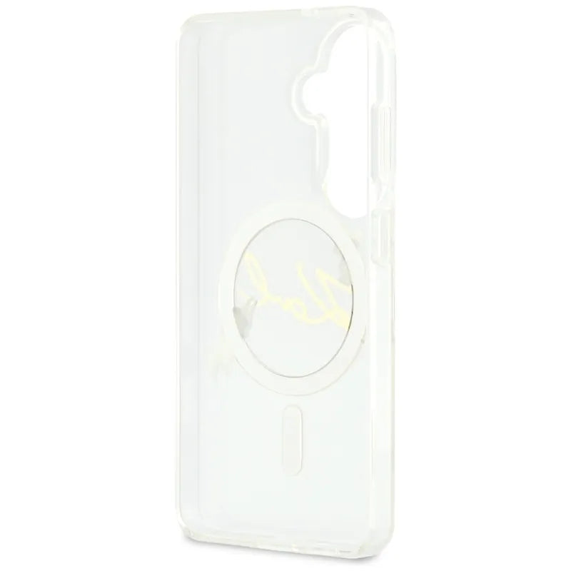 Karl Lagerfeld IML KC Script MagSafe – Samsung Galaxy S26 dėklas (skaidrus)