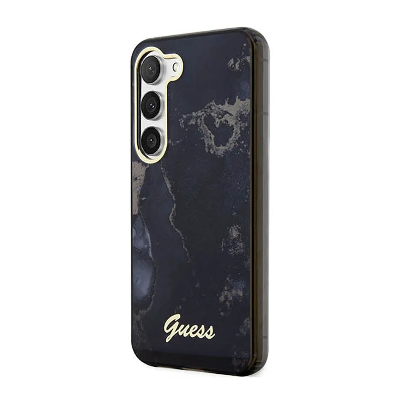 „Guess Golden Marble Collection“ – dėklas „Samsung Galaxy S23+“ (juodas)