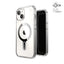 Speck Presidio Perfect-Clear ClickLock & MagSafe dėklas - iPhone 17e / 16e / 15 / 14 / 13 (Skaidrus / Chromuota apdaila / Serene Silver)