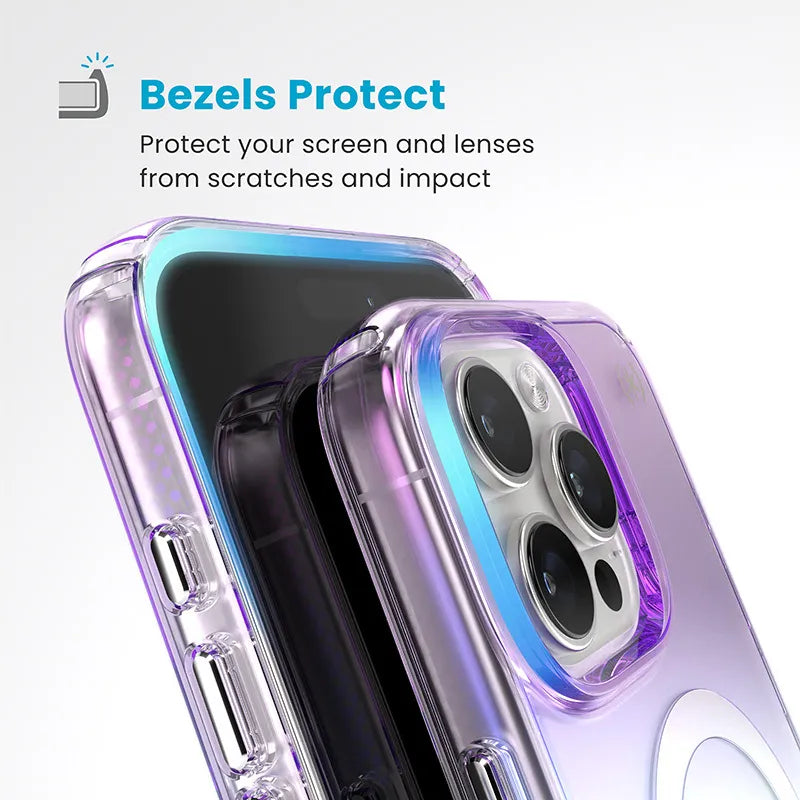 Speck Presidio2 Lux MagSafe – dėklas iPhone 16 Pro Max (Amazing Purple / Clear)