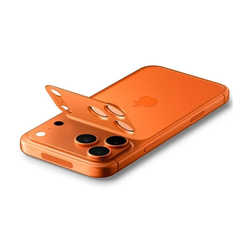 Spigen Optik Pro XL Glas.TR EZ Fit – apsauginis stiklas iPhone 17 Pro Max kamerai (oranžinis)