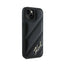 Karl Lagerfeld Diagonal Quilted Script – dėklas iPhone 14 / 15 / 13 (juodas)
