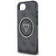 Guess IML Metal Glitter 4G Circle Triangle MagSafe – dėklas iPhone 16e telefonui (juodas)