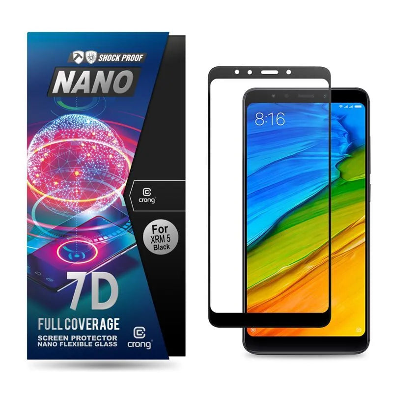 Crong 7D Nano lankstus stiklas – viso ekrano hibridinė apsauga 9H Xiaomi Redmi 5