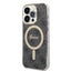 „Guess“ rinkinys „Bundle Pack MagSafe 4G“ – dėklo „iPhone 14 Pro“ ir „MagSafe“ įkroviklio komplektas (juodas/auksinis)