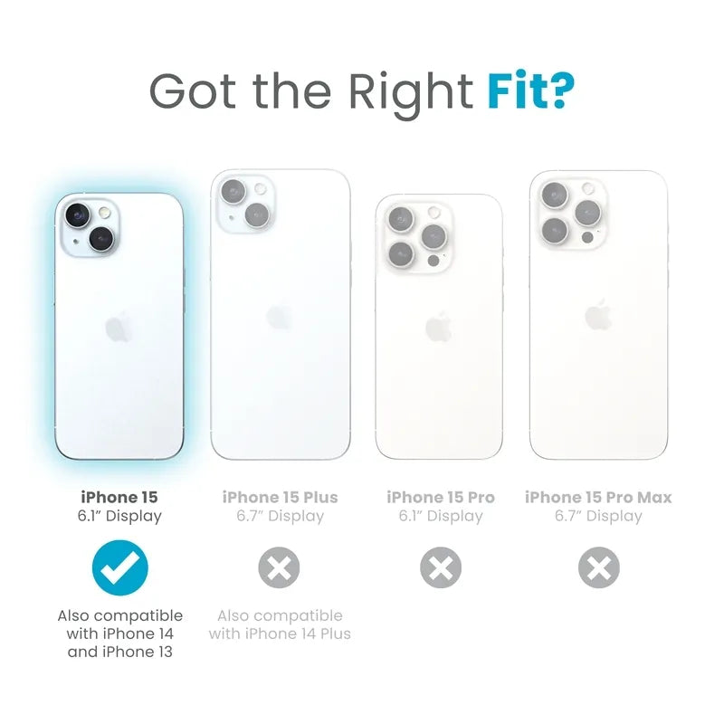 Speck Candyshell Grip MagSafe – dėklas, skirtas iPhone 17e / 16e / 15 / 14 / 13 (baltas / juodas)