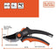 Black&Decker – sodo žirklės gėlėms / gyvatvorėms su grūdinto plieno geležte