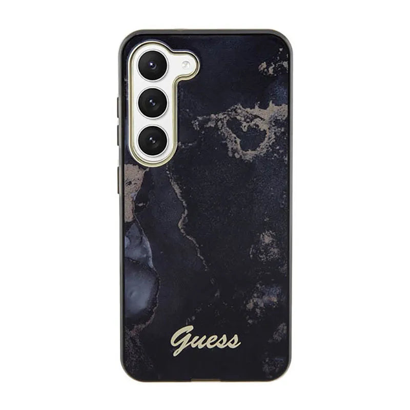 „Guess Golden Marble Collection“ – dėklas „Samsung Galaxy S23+“ (juodas)