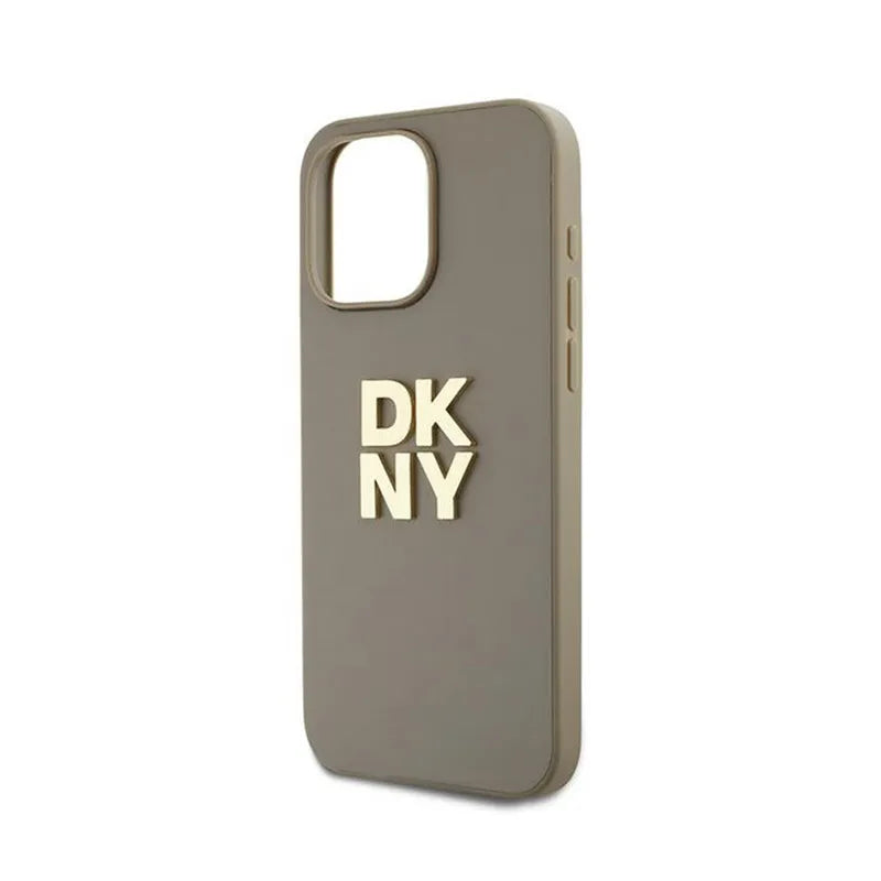 DKNY Wrist Strap Stock Logo – Dėklas iPhone 15 Pro Max (smėlio spalvos)