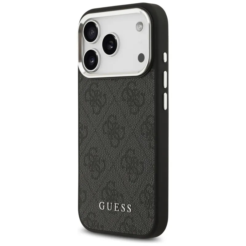 Guess 4G Classic Logo MagSafe – iPhone 17 Pro dėklas (juodas)