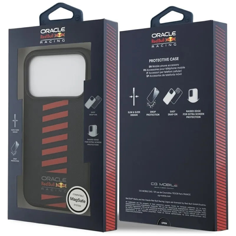 Red Bull Meshed Powerbar MagSafe – dėklas iPhone 17 Pro (tamsiai mėlynas)