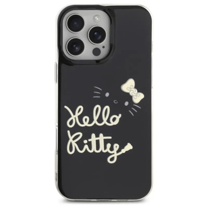 Hello Kitty IML Golden Diva MagSafe – dėklas iPhone 16 Pro Max (juodas)