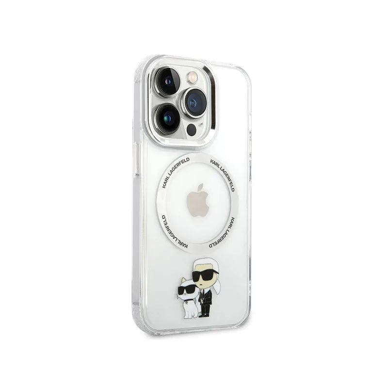 Karl Lagerfeld IML NFT Karl & Choupette MagSafe – Dėklas skirtas iPhone 13 Pro (Permatomas)
