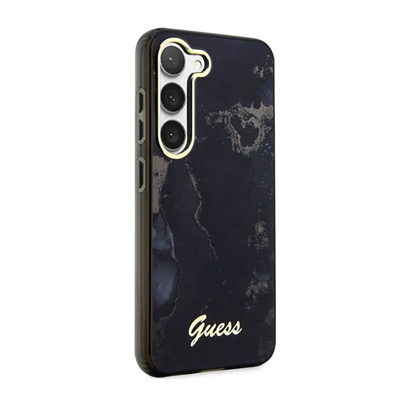 „Guess Golden Marble Collection“ – dėklas „Samsung Galaxy S23+“ (juodas)
