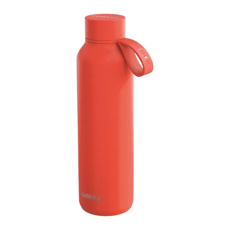 Quokka Solid With Strap – 630 ml nerūdijančio plieno termobutelinis su dirželiu (oranžinis)