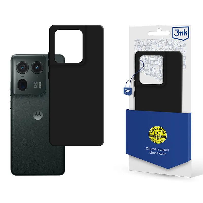 3mk Matt Case – dėklas, skirtas Motorola Edge 50 Ultra (juodas)