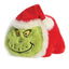 Grinch – Pliušinis žaislas / pagalvėlė Grinch su Kalėdų Senelio kostiumu, 25 cm, iš „Spudsters“ kolekcijos