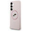 Karl Lagerfeld Silicone Karl & Choupette Heads MagSafe – dėklas Samsung Galaxy S25 FE (rožinis)
