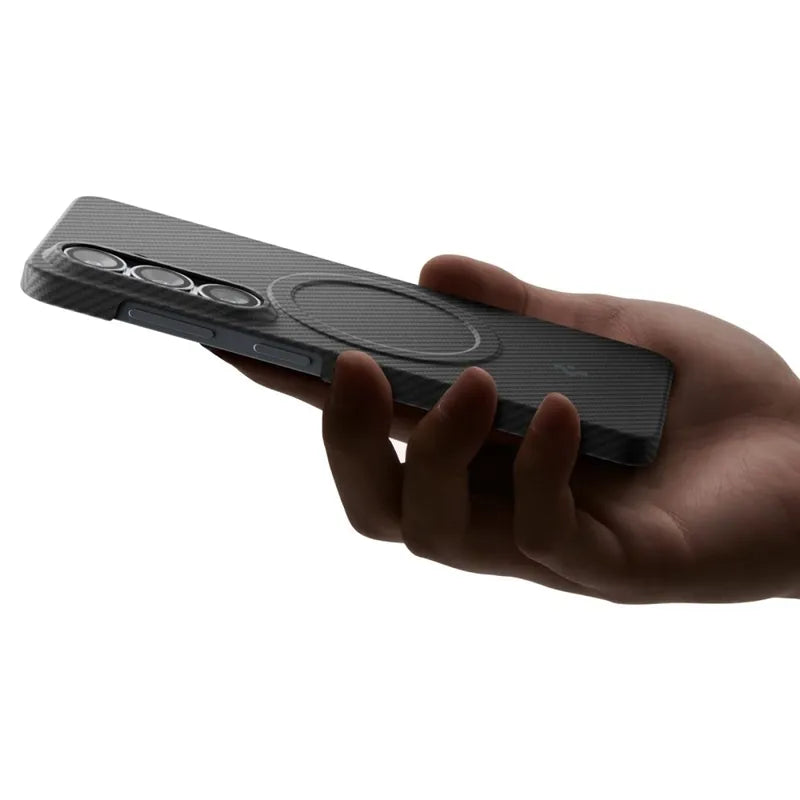 Spigen Airskin Aramid dėklas, skirtas Samsung Galaxy S26 (juodas)