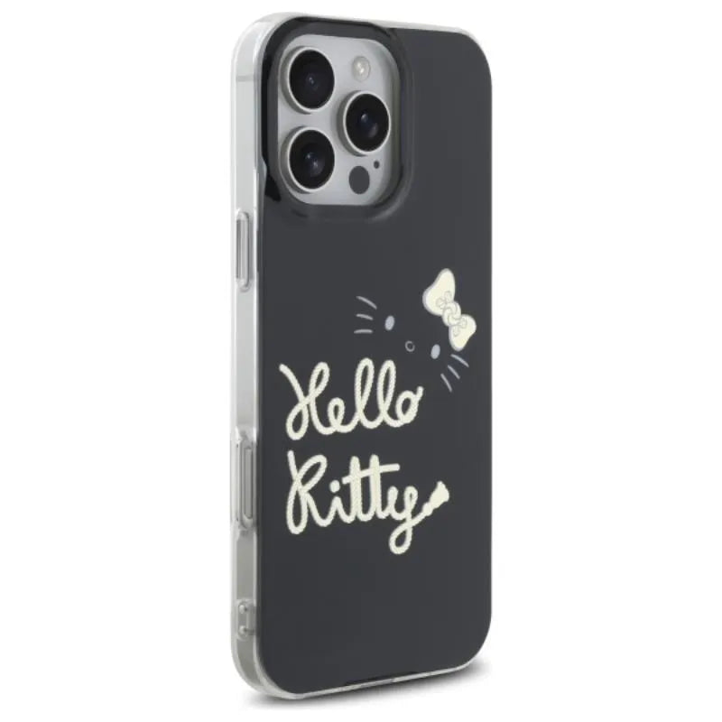 Hello Kitty IML Golden Diva MagSafe – dėklas iPhone 16 Pro Max (juodas)
