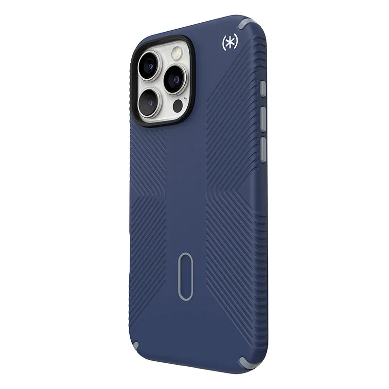 Speck Presidio2 Grip ClickLock & MagSafe – dėklas iPhone 16 Pro Max (Coastal Blue / Dust Gray / White)