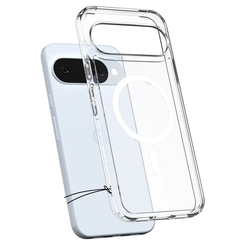 Spigen Ultra Hybrid Mag MagSafe – dėklas Google Pixel 10 / 10 Pro (skaidrus/baltas)