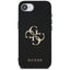 Guess Grained Big 4G Logo Small Classic Logo – dėklas iPhone 16e (juodas)
