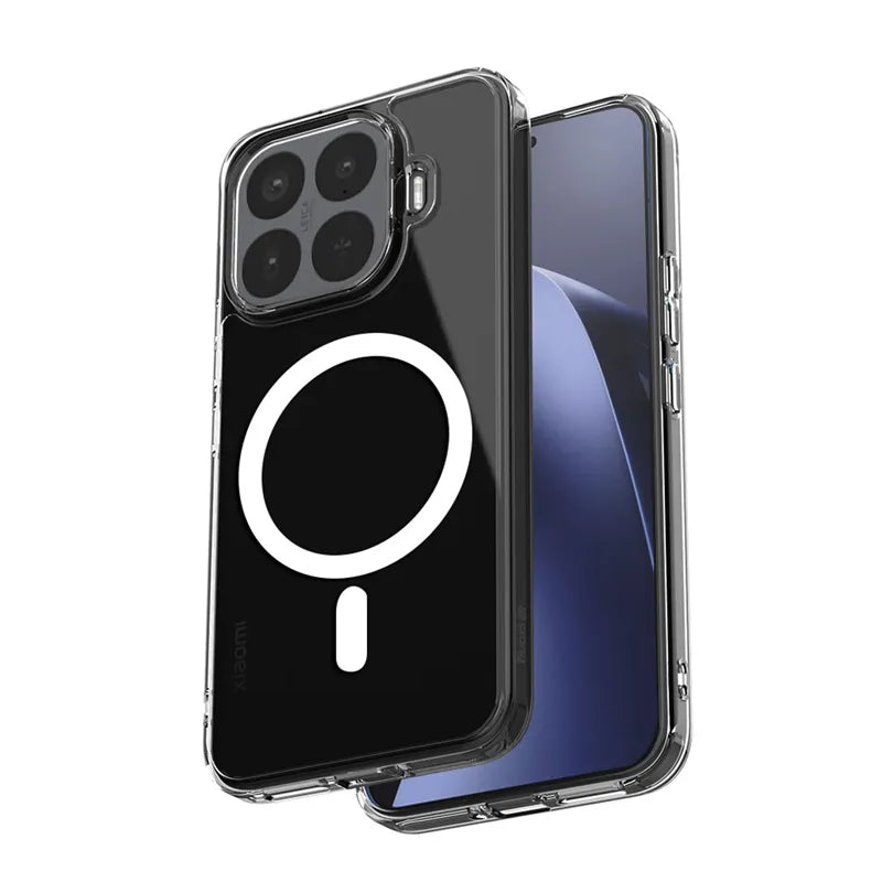 Crong Hybrid Clear Magnetic – MagSafe dėklas, skirtas Xiaomi 17T Pro (skaidrus)