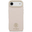 Guess Grained Strass Logo MagSafe – Dėklas iPhone Air (rožinis)