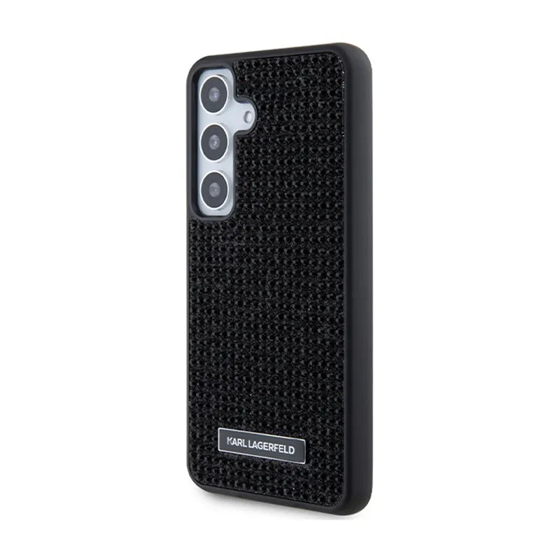 Karl Lagerfeld Rhinestone Metal Logo – Samsung Galaxy S24 dėklas (juodas)