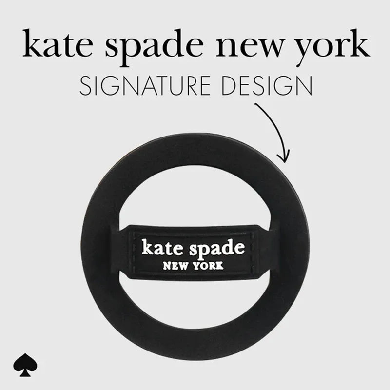 Kate Spade New York magnetinis žiedas-laikiklis – MagSafe piršto laikiklis (juodas)