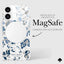 Kate Spade New York Protective Gems MagSafe – dėklas iPhone 16 (Flowerbed Blue)