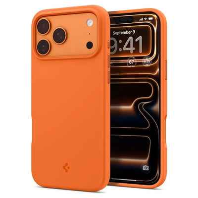 Spigen Silicone Fit Mag MagSafe – dėklas iPhone 17 Pro (Cosmic Orange)