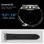 Spigen Enzo – natūralios odos dirželis Samsung Galaxy Watch 8 / 8 Classic 40 / 44 / 46 mm (juodas)