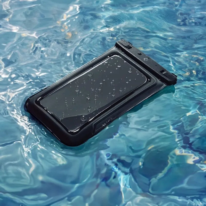 Spigen A611P universalus vandeniui atsparus plaukiojantis dėklas, 2 vnt. – vandeniui atsparus dėklas išmaniesiems telefonams iki 6,9" (matinis juodas)