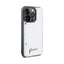 Guess Sequin Script Metal – dėklas „iPhone 14 Pro Max“ (sidabrinis)