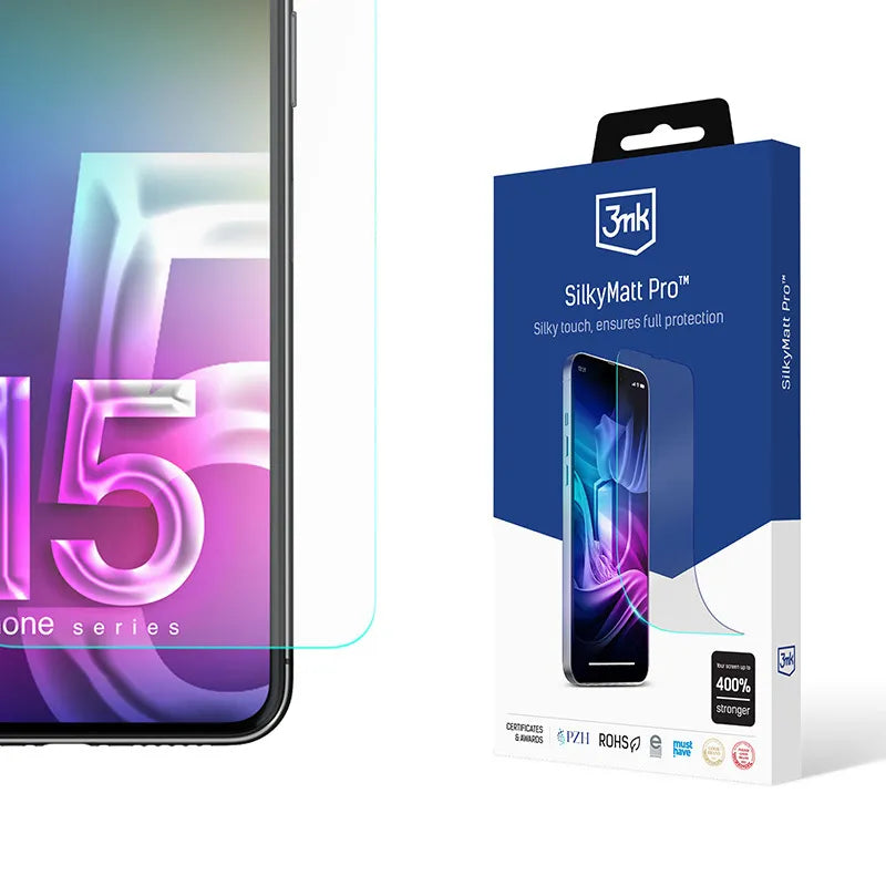 3mk Silky Matt Pro – matinė apsauginė plėvelė iPhone 15 Pro
