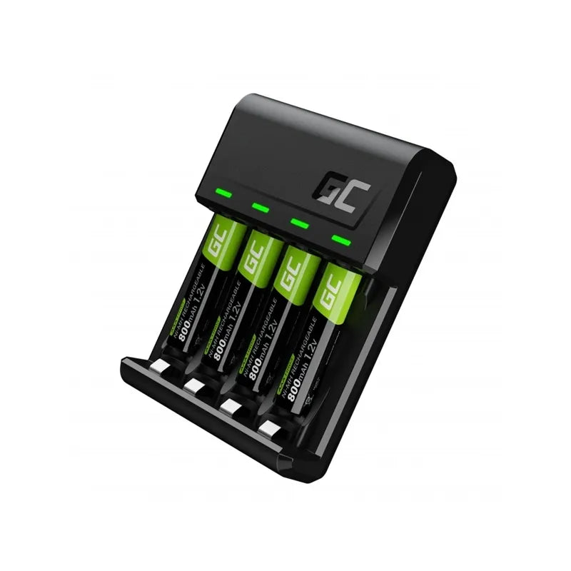 Įkroviklių rinkinys Green Cell GC VitalCharger ir 4x AAA / HR03 800mAh baterijos