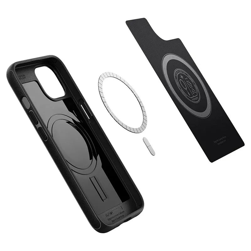 Spigen Mag Armor MagSafe – dėklas iPhone 13 (matinė juoda)