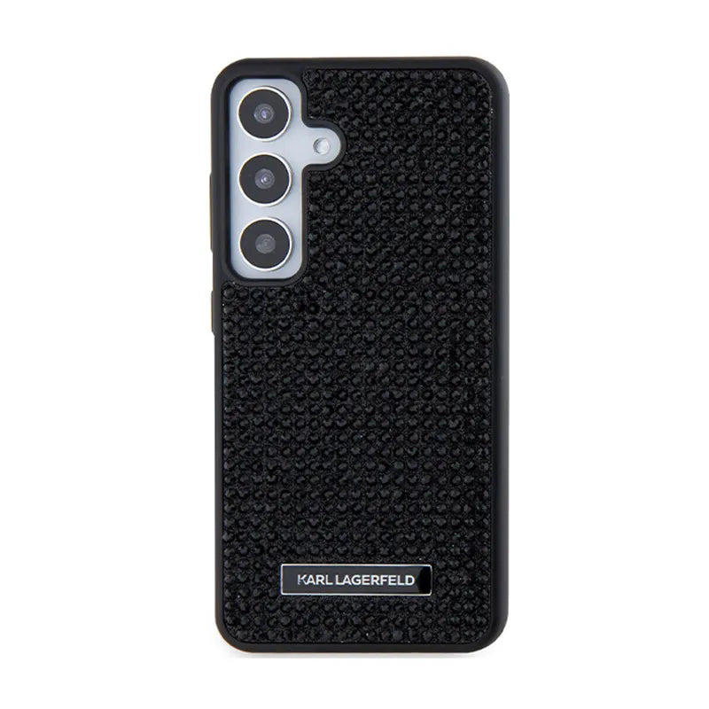 Karl Lagerfeld Rhinestone Metal Logo – Samsung Galaxy S24 dėklas (juodas)