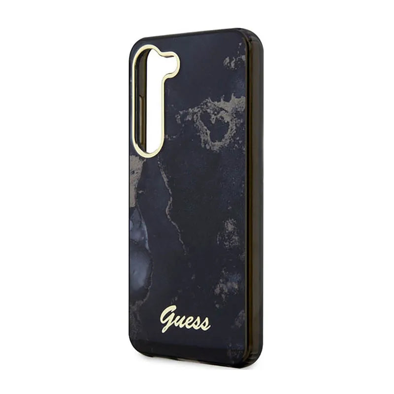 „Guess Golden Marble Collection“ – dėklas „Samsung Galaxy S23+“ (juodas)