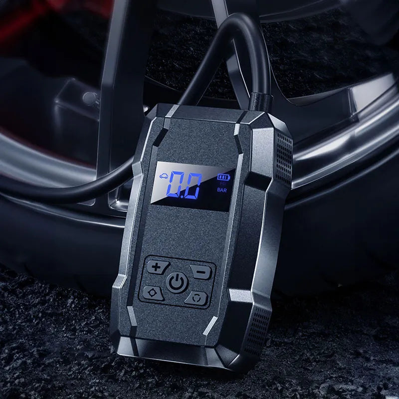 WEKOME Pi801 – nešiojamas elektrinis automobilinis siurblys + išorinė baterija (Power Bank) 2000 mAh (juodas)