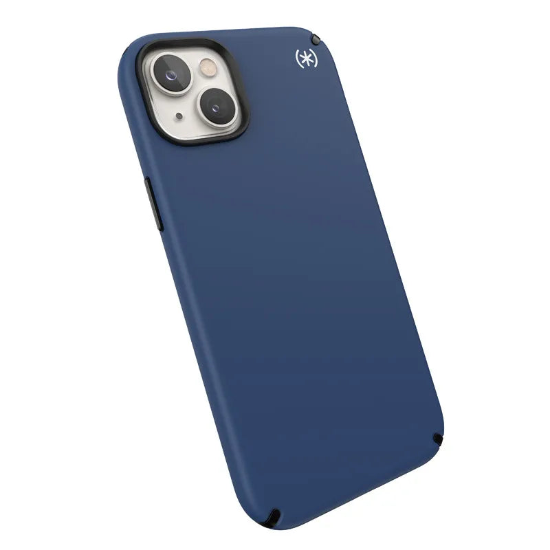 Speck Presidio2 Pro – antibakterinis dėklas „iPhone 15 Plus“ / „14 Plus“ (pakrantės mėlyna / juoda / balta)