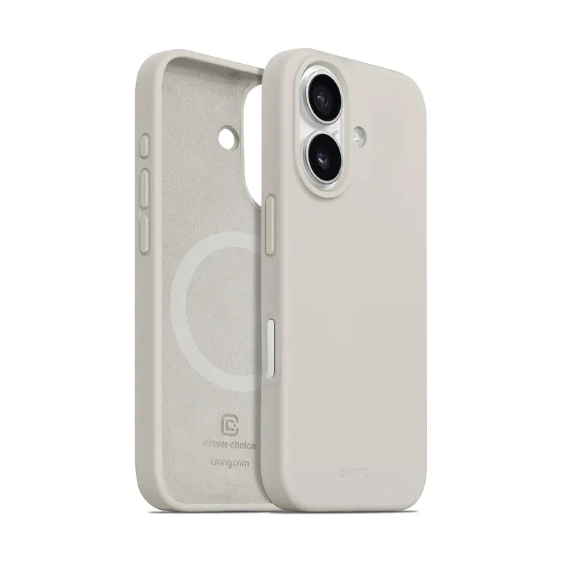 Crong Color Cover Magnetic - iPhone 16 MagSafe dėklas (akmens smėlio spalvos)
