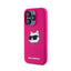 Karl Lagerfeld Silicone Choupette Head MagSafe – iPhone 15 Pro Max dėklas (rožinis)