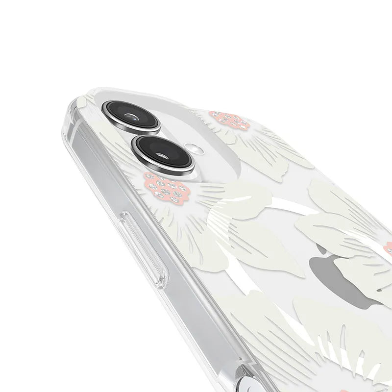 „Kate Spade New York“ apsauginis „MagSafe“ dėklas, skirtas „iPhone 16“ (Hollyhock Floral)